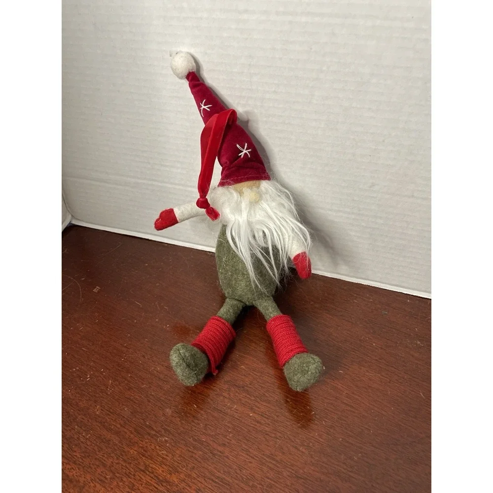 Pottery Barn Felt Gnome Velvet Hat Christmas Tree Ornament Home Decor